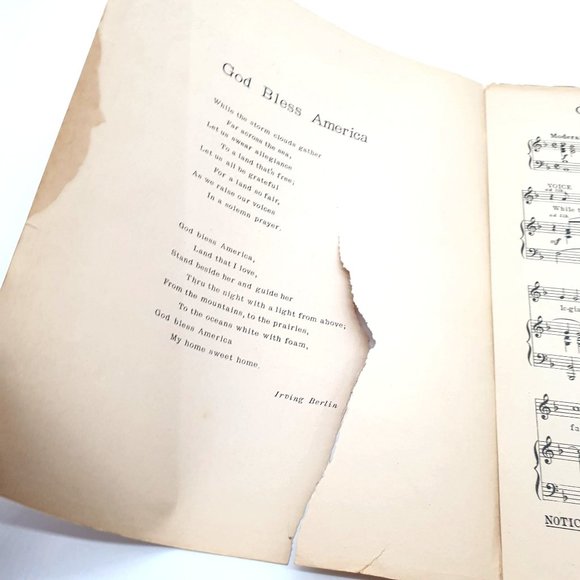 Vintage Sheet Music 1933 God Bless America Irving Berlin Kate Smith Armistice - Picture 2 of 6